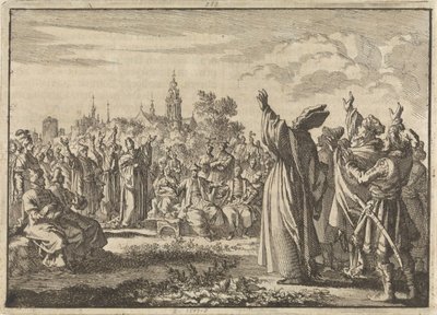 Polsk diæt, hvor Augustus II den Stærke udråbes til konge af den ene part og fransk Ludvig af Bourbon-Conti af den anden, 1697 af Jan Luyken