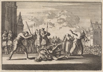 I Mainz halshugges den kejserlige krigskommissær Cronsbruck i 1691 af Jan Luyken