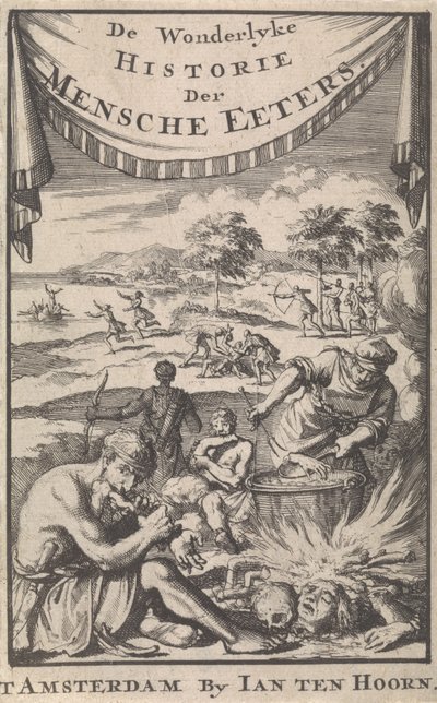 Den vidunderlige historie om menneskespisere af A. Magyrus, 1696. af Jan Luyken