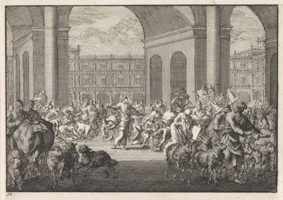 Fordrivelsen af vekselererne fra templet af Jan Luyken