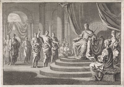 Zerubbabel foran kong Darius af Jan Luyken