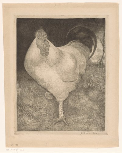 Hane på det ene ben af Jan Mankes (signed by artist)