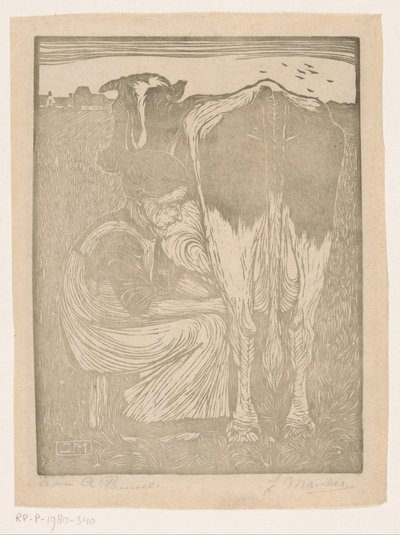 mælkepige af Jan Mankes (signed by artist)