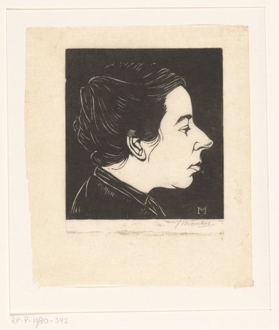 Portræt af Anne Zernike af Jan Mankes (signed by artist)