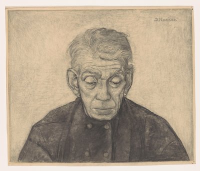 Portræt af Douwe de Groot af Jan Mankes (signed by artist)