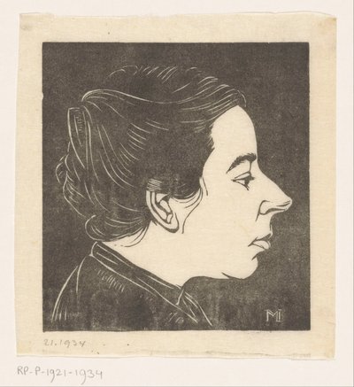 Portræt af Anne Zernike af Jan Mankes