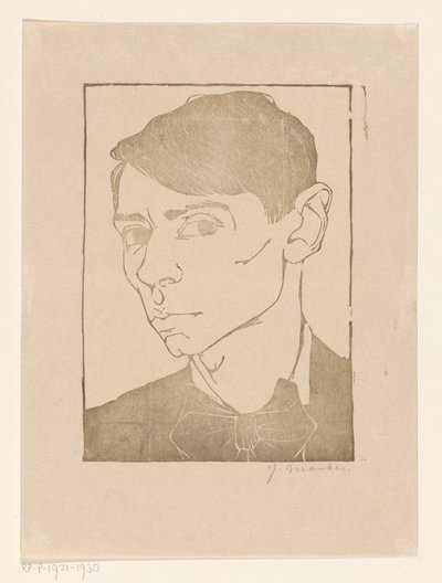 Selvportræt med butterfly af Jan Mankes