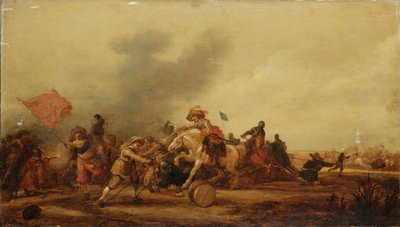 En forlovelse mellem kavaleri og fodsoldater, 1634 af Jan Martszen de Jonge