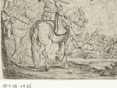 To ryttere i kavalerikamp Cavalry Battles (serietitel) af Jan Martszen de Jonge