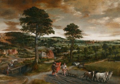 Elisas kaldelse af Jan Massys or Metsys
