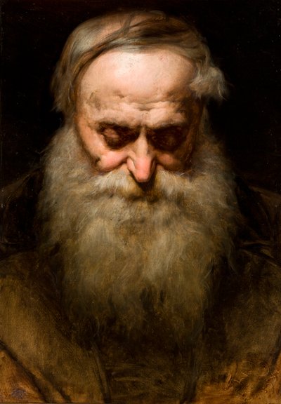 Hovedet af en gammel mand med gråt skæg af Jan Matejko