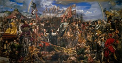Jean III Sobieski (1629-1696) sendte et budskab om sejr til pave Innocentius XI efter slaget i Wien af Jan Matejko