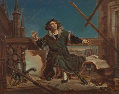 Nikolaus Kopernikus. Skitse til maleriet »Astronomen Kopernikus, eller en samtale med Gud« af Jan Matejko