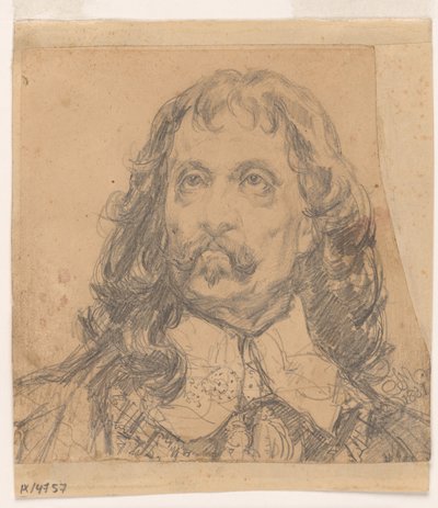 Portrætstudie af Jan Kazimierz’ hoved (sandsynligvis et studie til et maleri). af Jan Matejko