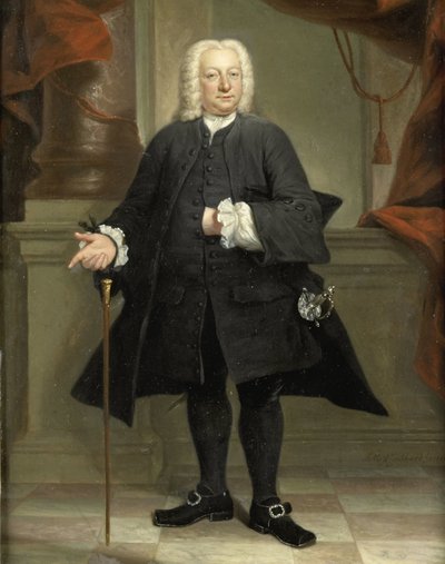 Portræt af en mand af Jan Maurits Quinkhard (signed by artist)