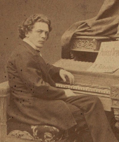 Portræt af komponisten Anton Rubinstein 1829-1894, ca 1860-1870. af Jan Mieczkowski