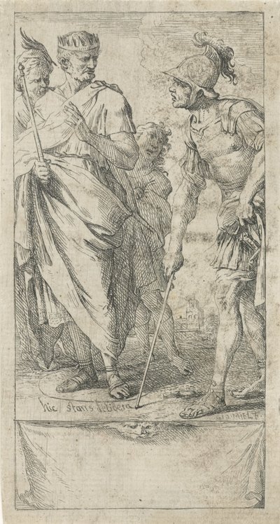 Popilius Laenas tegner en cirkel af Jan Miel