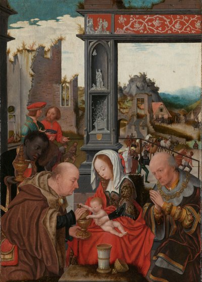 The Adoration of the Magi, ca. 1520-5 (olie på panel) af Jan Mostaert