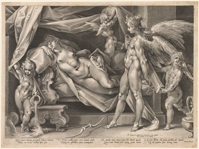 Amor og Psyche, ca. 1600. af Jan Muller