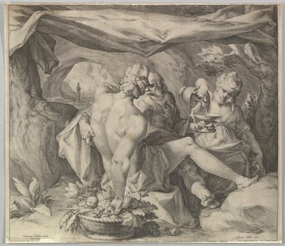 Lot og hans døtre, ca. 1630. af Jan Muller