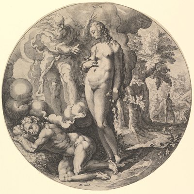 The Sixth Day Dies VI, fra serien The Creation of the World, ca. 1598. af Jan Muller