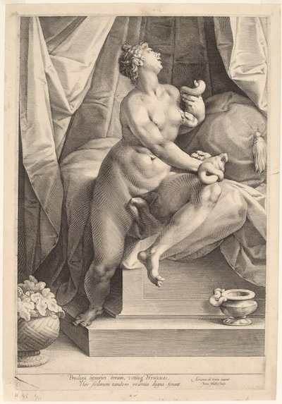 Kleopatra af Jan Muller, after Adriaen de Vries