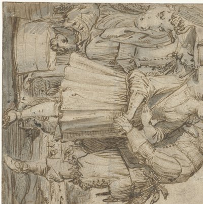 Ældre jæger og en ung kvinde af Jan Philipsz. van Bouckhorst