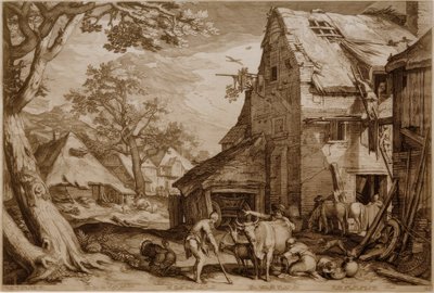Den fortabte søn som svinehyrde af Jan Pietersz Saenredam