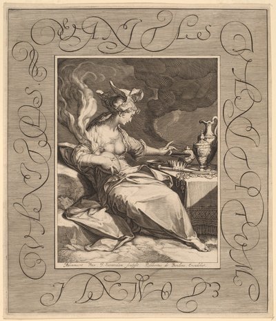 Forfængelighed af forfængelighed, alt er forfængelighed af Jan Pietersz Saenredam, after Abraham Bloemaert