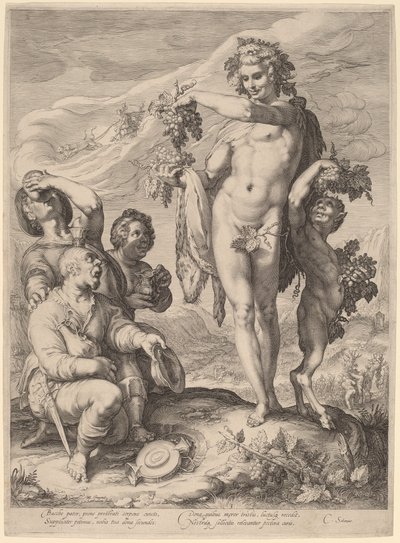 Bacchus-kulten af Jan Pietersz Saenredam, after Hendrik Goltzius