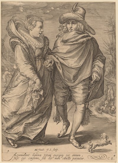 Vinter af Jan Pietersz Saenredam after Hendrik Goltzius