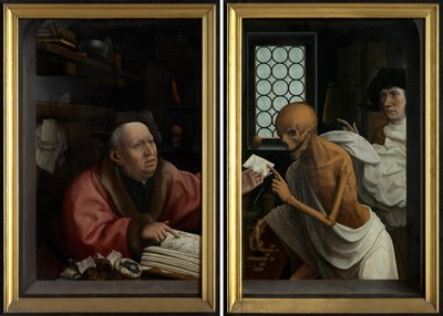 Death and the Miser, ca. 1515-21 (olie på panel) af Jan Provoost