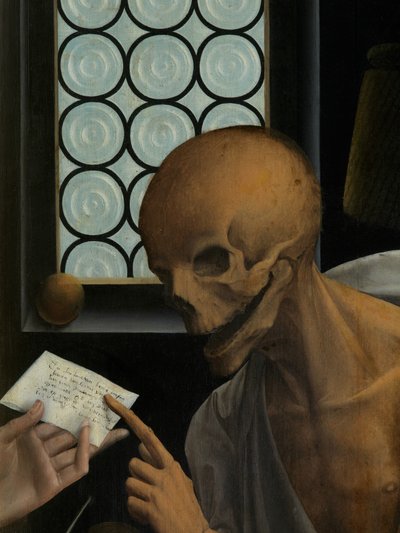 Detalje af Death and the Miser, ca. 1515-21 (olie på panel) af Jan Provoost