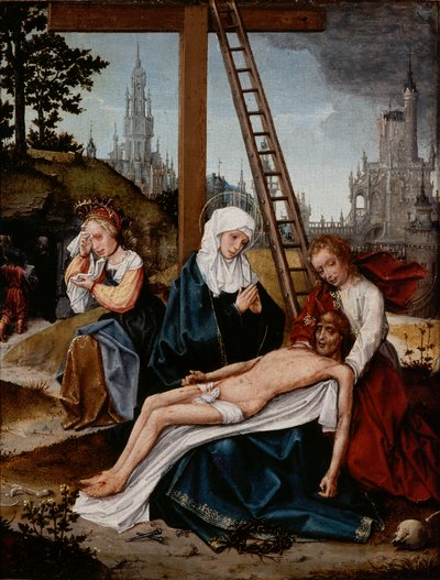 Klagesang, ca. 1510-15 (olie på panel) af Jan Provoost