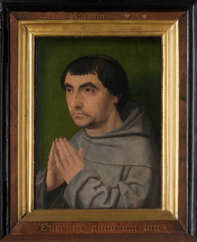 Højre panel af en franciskanerbroders Diptykon (olie på panel) af Jan Provoost