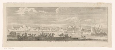 Udsigt over Nijmegen fra nord Nymegen fra nord udstillet (titel på objekt) af Jan Ruyter