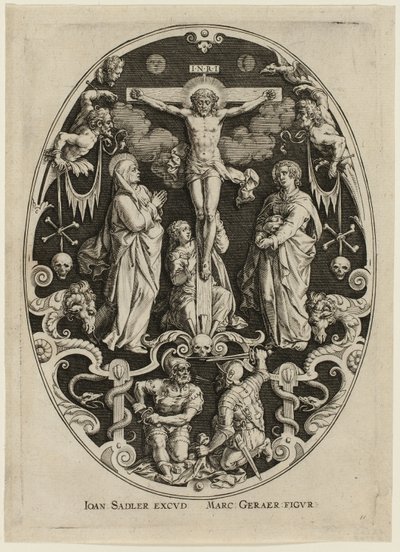 Korsfæstelse, fra Passion of Christ af Jan Sadeler I