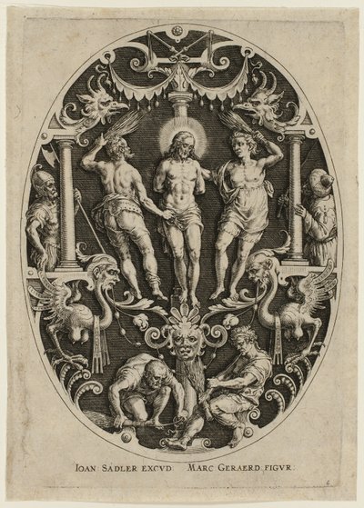 Flagellation, fra Kristi lidelseshistorie af Jan Sadeler I