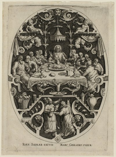 Den sidste nadver, fra Passion of Christ af Jan Sadeler I