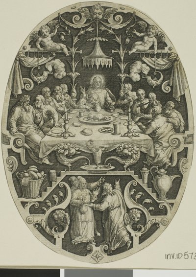 Den sidste nadver, fra Passion of Christ af Jan Sadeler I