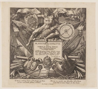 Titelblad, fra De syv planeter af Jan Sadeler I