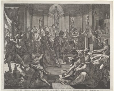 Et Lysthus af Jan Sadeler I, after Joos van Winghe