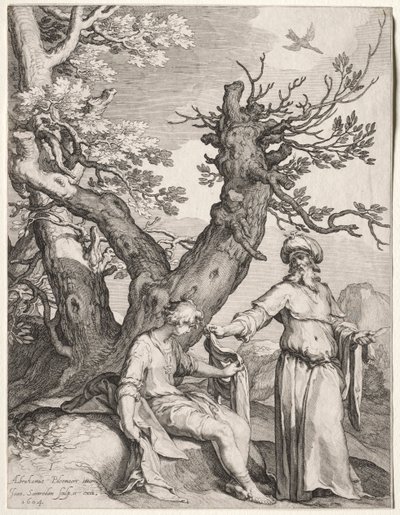 Ahia og Jeroboam af Jan Saenredam