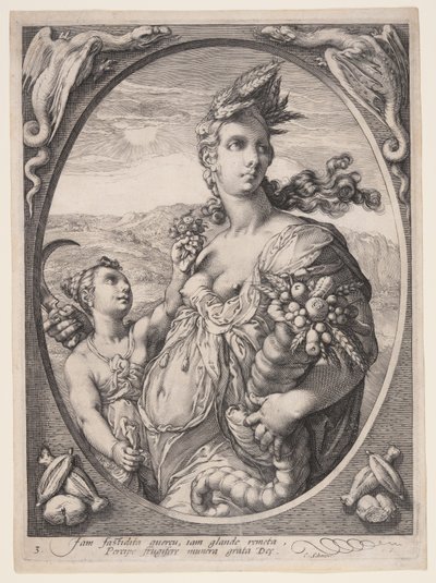 Ceres, fra Tre hedenske guder eller gudinder af Jan Saenredam
