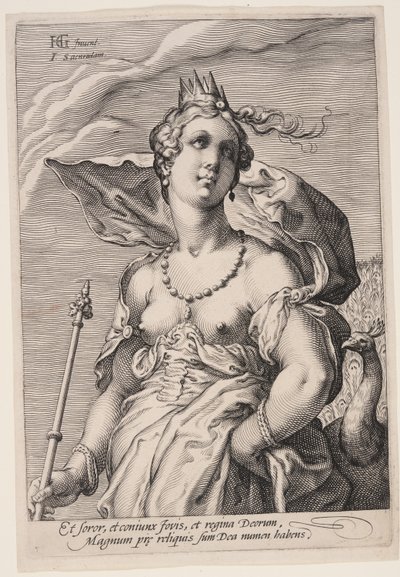 Juno, fra Tre gudinder af Jan Saenredam