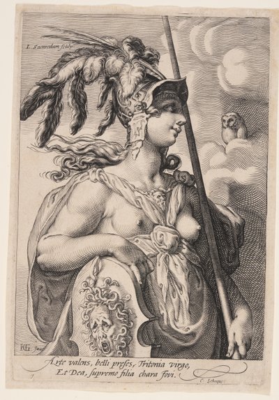 Pallas Athena, fra Tre gudinder af Jan Saenredam