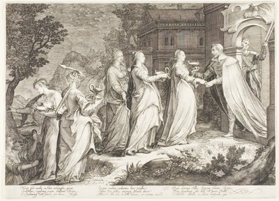 Tallerken fire, fra Five Wise and Five Foolish Virgins af Jan Saenredam