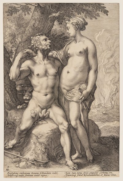 Pluto og Proserpina, fra Tre parrede guder og gudinder af Jan Saenredam