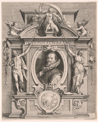 Portræt af Hans von Aachen af Jan Saenredam