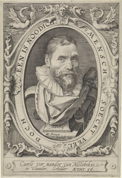Portræt af Karel van Mander af Jan Saenredam